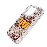 Washington Commanders Paisley Clear Phone Case for Apple iPhone