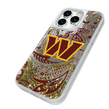 Washington Commanders Paisley Glitter Phone Case for Apple iPhone