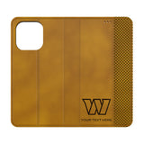 Washington Commanders Personalized Burn Folio Phone Case for Apple iPhone