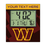 Washington Commanders Personalized Color Block Wall Clock