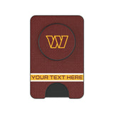 Washington Commanders Personalized Endzone Solid PopSockets MagSafe-Compatible PopWallet+