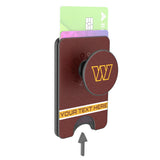 Washington Commanders Personalized Endzone Solid PopSockets MagSafe-Compatible PopWallet+