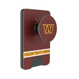 Washington Commanders Personalized Endzone Solid PopSockets MagSafe-Compatible PopWallet+
