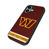 Washington Commanders Personalized Stripe Bump Phone Case for Apple iPhone