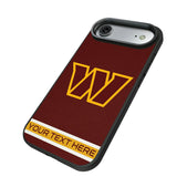 Washington Commanders Personalized Stripe Bump Phone Case for Apple iPhone