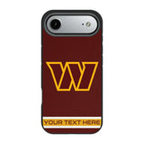 Washington Commanders Personalized Stripe Bump Phone Case for Apple iPhone
