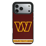 Washington Commanders Personalized Stripe Bump Phone Case for Apple iPhone