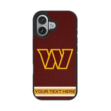 Washington Commanders Personalized Stripe Bump Phone Case for Apple iPhone