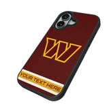 Washington Commanders Personalized Stripe Bump Phone Case for Apple iPhone