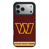 Washington Commanders Personalized Stripe Bump Phone Case for Apple iPhone