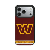Washington Commanders Personalized Stripe Bump Phone Case for Apple iPhone