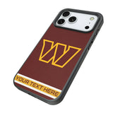 Washington Commanders Personalized Stripe Bump Phone Case for Apple iPhone