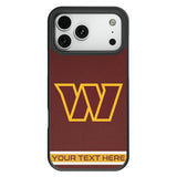 Washington Commanders Personalized Stripe Bump Phone Case for Apple iPhone