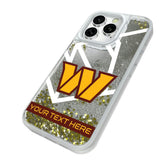 Washington Commanders Personalized Tilt Glitter Phone Case for Apple iPhone