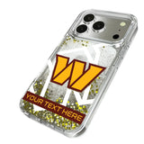 Washington Commanders Personalized Tilt Glitter Phone Case for Apple iPhone