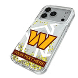 Washington Commanders Personalized Tilt Glitter Phone Case for Apple iPhone