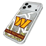 Washington Commanders Personalized Tilt Glitter Phone Case for Apple iPhone