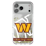 Washington Commanders Personalized Tilt Glitter Phone Case for Apple iPhone