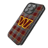 Washington Commanders Plaid Black Bling Phone Case for Apple iPhone