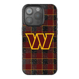 Washington Commanders Plaid Black Bling Phone Case for Apple iPhone