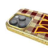Washington Commanders Plaid Bling Phone Case for Apple iPhone