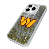 Washington Commanders Text Backdrop Glitter Phone Case for Apple iPhone
