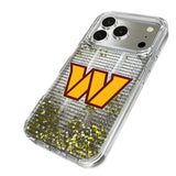 Washington Commanders Text Backdrop Glitter Phone Case for Apple iPhone