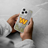 Washington Commanders Text Backdrop Glitter Phone Case for Apple iPhone