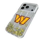 Washington Commanders Text Backdrop Glitter Phone Case for Apple iPhone