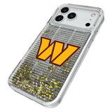 Washington Commanders Text Backdrop Glitter Phone Case for Apple iPhone