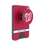 Washington Nationals Personalized Endzone Solid PopSockets MagSafe-Compatible PopWallet+