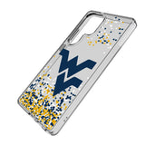 West Virginia University Mountaineers Confetti Clear Phone Case for Samsung Galaxy