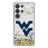 West Virginia University Mountaineers Confetti Clear Phone Case for Samsung Galaxy