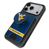 West Virginia University Mountaineers Personalized Endzone Solid PopSockets MagSafe-Compatible PopWallet+