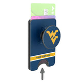 West Virginia University Mountaineers Personalized Endzone Solid PopSockets MagSafe-Compatible PopWallet+