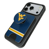West Virginia University Mountaineers Stripe PopSockets MagSafe-Compatible PopWallet+