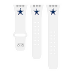 Dallas Cowboys Logo Silicone Apple Watch Band - White