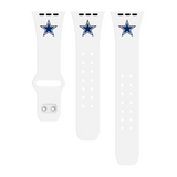 Dallas Cowboys Logo Silicone Apple Watch Band - White