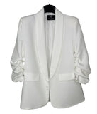 University of Alabama A Logo Ruched White Blazer