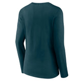 Philadelphia Eagles Fanatics Women's Wordmark Long Sleeve V-Neck T-Shirt