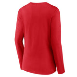 Women's Fanatics Kansas City Chiefs Wordmark Long Sleeve V-Neck T-Shirt