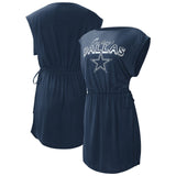 Dallas Cowboys G-III Sports by Carl Banks Women's G.O.A.T. Swimsuit Cover-Up - Navy