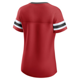 Women's Tampa Bay Buccaneers Fanatics Navy Bling Athena Jersey Style Lace-up T-Shirt