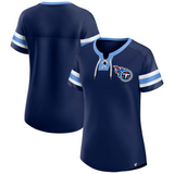 Fanatics Women's NFL Tennessee Titans Bling Athena Jersey Style Lace-up T-Shirt