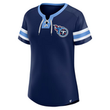 Fanatics Women's NFL Tennessee Titans Bling Athena Jersey Style Lace-up T-Shirt