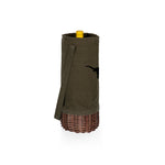 Texas Longhorns - Malbec Insulated Canvas and Willow Wine Bottle Basket