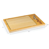 Buffalo Bills Football Field - Icon Glass Top Cutting Board & Knife Set