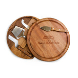 Seattle Seahawks - Acacia Circo Cheese Cutting Board & Tools Set