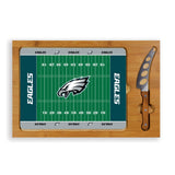 Philadelphia Eagles Football Field - Icon Glass Top Cutting Board & Knife Set