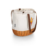 Arizona State Sun Devils - Coronado Canvas and Willow Basket Tote